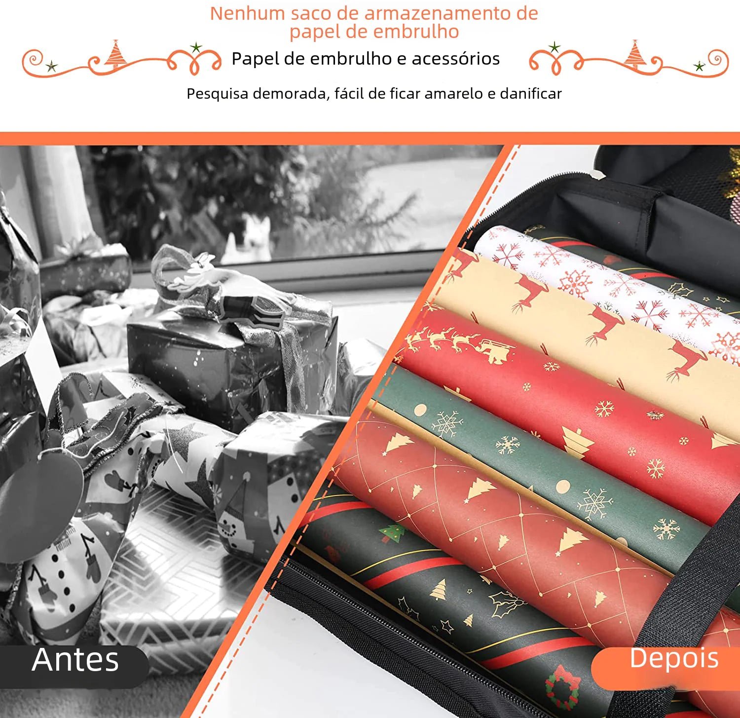 Durable Gift Wrap Organizer Box